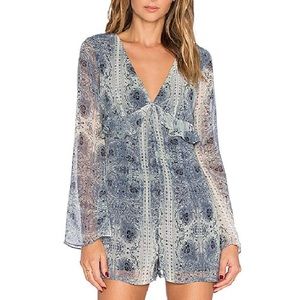 NWT BCBGeneration Blue Paisley Romper 4